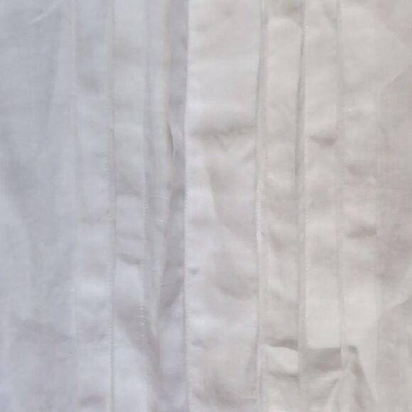 MaxMara White Pure Linen Tuxedo Style Tunic Shirt Medium - Picture 5 of 11